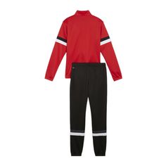 Rückansicht von PUMA teamRISE Trainingsanzug Kids Trainingsanzug Kinder rotschwarz