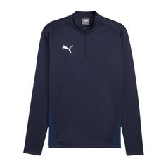 PUMA teamGOAL Training 1/4 Zip Sweatshirt Funktionssweatshirt Herren dunkelblauweissblau