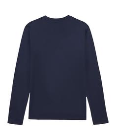 Rückansicht von PUMA teamGOAL Training Sweatshirt Funktionssweatshirt Herren dunkelblauweissblau