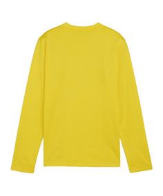 Rückansicht von PUMA teamGOAL Training Sweatshirt Kids Funktionssweatshirt Kinder gelbschwarzgelb