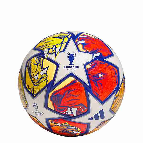 adidas UCL Competition 23/24 Knock-out Ball Fußball White / Glow Blue / Flash Orange