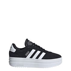 Rückansicht von adidas VL Court Bold Schuh Sneaker Damen Core Black / Cloud White / Cloud White