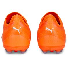 Rückansicht von PUMA ULTRA ULTIMATE Fußballschuhe Herren orange / weiß