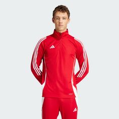 Rückansicht von adidas Tiro 24 Trainingsoberteil Funktionssweatshirt Herren Team Power Red 2 / White
