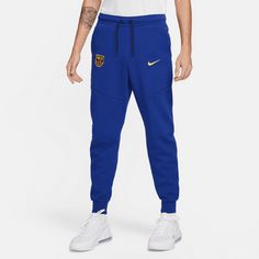 Nike FC Barcelona Tech Fleece Trainingshose Herren blau / gold