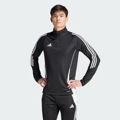 Rückansicht von adidas Tiro 24 Trainingsoberteil Funktionssweatshirt Herren Black / White