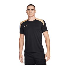 Nike Strike Trainingsshirt Funktionsshirt Herren schwarzschwarzgold