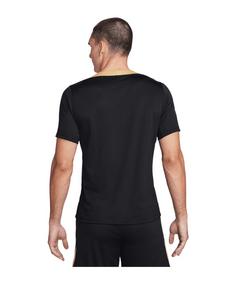 Rückansicht von Nike Strike Trainingsshirt Funktionsshirt Herren schwarzschwarzgold