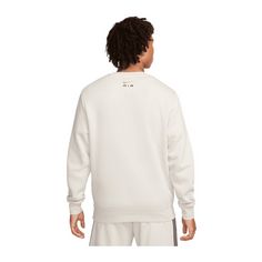 Rückansicht von Nike Air Fleece Crew Sweatshirt Sweatshirt Herren braun