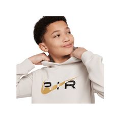 Rückansicht von Nike Air Fleece Hoody Kids Sweatshirt Kinder braun