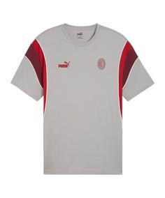 PUMA AC Mailand Archive T-Shirt Fanshirt graurot