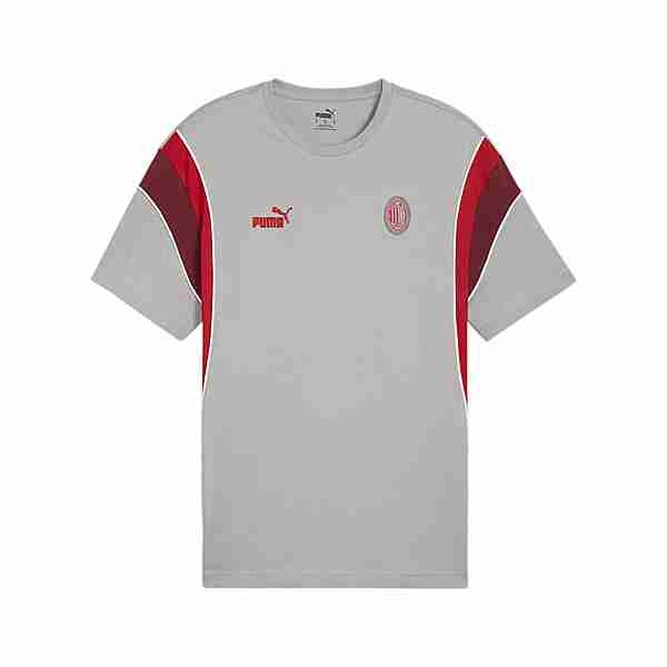 PUMA AC Mailand Archive T-Shirt Fanshirt graurot