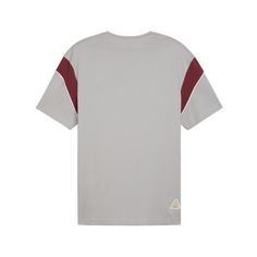 Rückansicht von PUMA AC Mailand Archive T-Shirt Fanshirt graurot