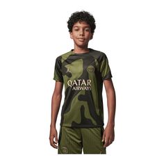 Nike Paris St. Germain Trainingsshirt Kids T-Shirt Kinder gruengruenschwarz