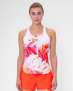 BIDI BADU Wild Arts Tank Tennisshirt Damen Weiß/Rot/Pink