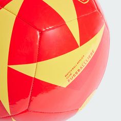 Rückansicht von adidas Fussballliebe Spanien Club Ball Fußball Active Red / Better Scarlet / Bold Gold