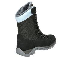 Rückansicht von Brütting Stiefel Winterschuhe Damen anthrazit/blau