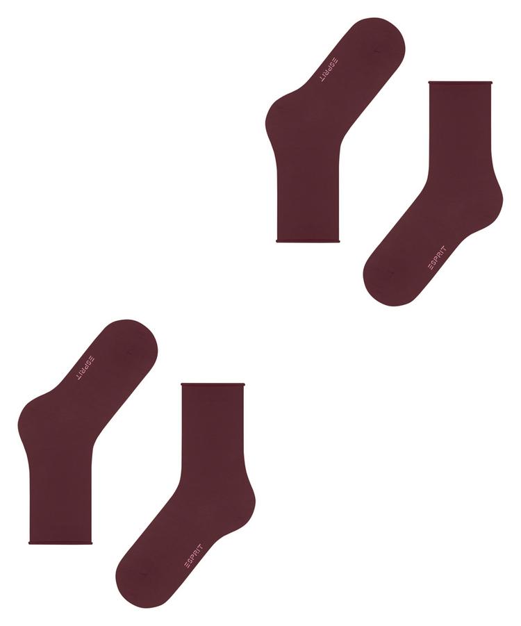 ESPRIT ESPRIT Basic Pure SO 2-Pack Socken Damen - shadow red (8138) - 2 | SportScheck