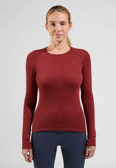 Rückansicht von Odlo ACTIVE WARM ECO Funktionsshirt Damen spiced apple(30867)