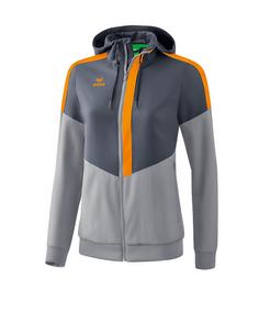 Erima Squad Präsentationsjacke Damen Trainingsjacke Damen grauorange