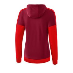 Rückansicht von Erima Squad Kapuzen-Trainingsjacke Damen Trainingsjacke Damen rot
