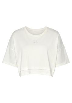 Lascana Kurzarmshirt T-Shirt Damen sand