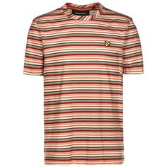 Lyle & Scott Multi Stripe T-Shirt Herren orange / beige