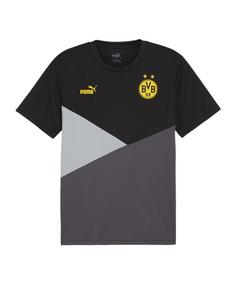 PUMA BVB Dortmund Poly Trainingsshirt Fanshirt schwarzgraugrau