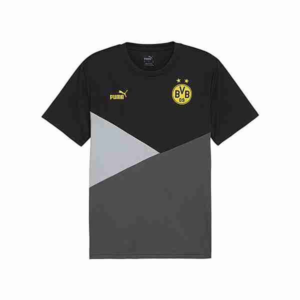 PUMA BVB Dortmund Poly Trainingsshirt Fanshirt schwarzgraugrau