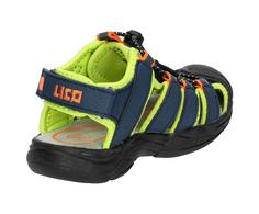 Rückansicht von LICO Sandale Sandalen Kinder marine/lemon/orange