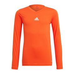 adidas Team Base Top langarm Kids Dunkel Funktionsshirt Kinder orange