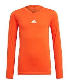adidas Team Base Top langarm Kids Dunkel Funktionsshirt Kinder orange