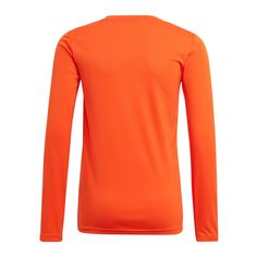 Rückansicht von adidas Team Base Top langarm Kids Dunkel Funktionsshirt Kinder orange