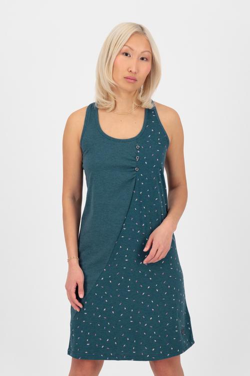 Rückansicht von ALIFE AND KICKIN CameronAK B Trägerkleid Damen tidal teal melange