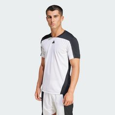 Rückansicht von adidas Tennis HEAT.RDY Pro FreeLift T-Shirt T-Shirt Herren White / Black
