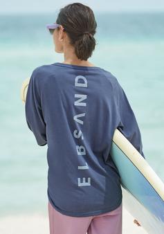 Rückansicht von ELBSAND Longsleeve Longshirt Damen marine