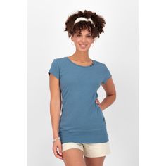 Rückansicht von ALIFE AND KICKIN CocoAK A T-Shirt Damen elemental blue melange