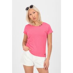 Rückansicht von ALIFE AND KICKIN CocoAK A T-Shirt Damen pink cyclamen melange