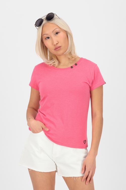Rückansicht von ALIFE AND KICKIN CocoAK A T-Shirt Damen pink cyclamen melange