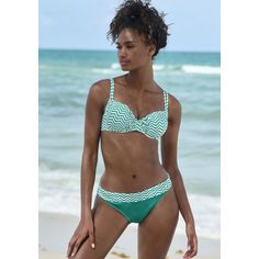 Rückansicht von Jette Joop Bügel-Bikini Bikini Set Damen grün-weiß