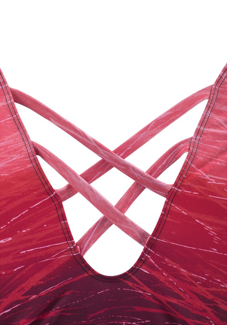 Lascana Lascana Badeanzug Badeanzug Damen - rot-bedruckt - 1 | SportScheck