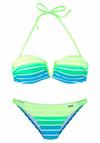 VENICE BEACH Bandeau-Bikini Bikini Set Damen - t&uuml;rkis-gestreift