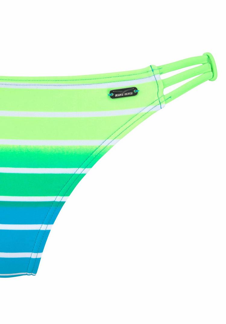 VENICE BEACH VENICE BEACH Bandeau-Bikini Bikini Set Damen - t&uuml;rkis-gestreift - 1 | SportScheck
