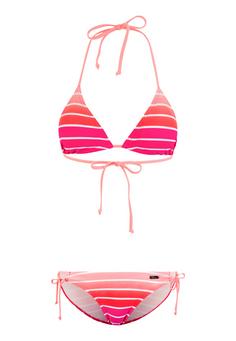 VENICE BEACH Triangel-Bikini Bikini Set Damen pink-gestreift