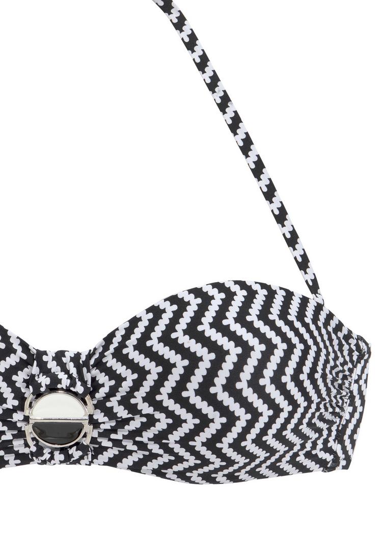 JETTE JETTE B&uuml;gel-Bandeau-Bikini Bikini Set Damen - schwarz-wei&szlig; - 1 | SportScheck