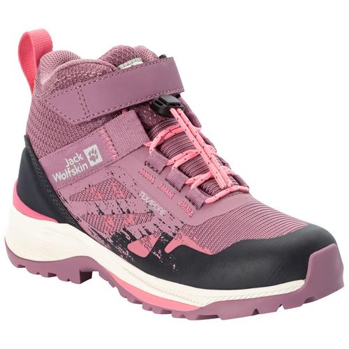 Rückansicht von Jack Wolfskin VILLI HIKER TEXAPORE MID K Wanderschuhe Kinder ash mauve