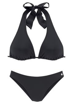 Lascana Triangel-Bikini Bikini Set Damen schwarz