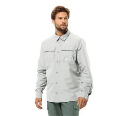 Rückansicht von Jack Wolfskin BARRIER L/S SHIRT M Langarmshirt Herren cool grey
