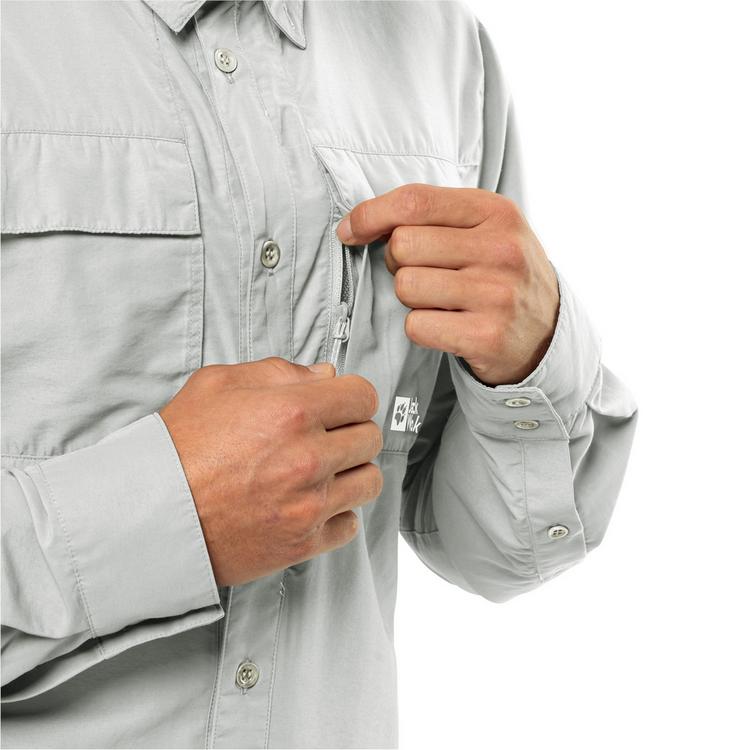 Jack Wolfskin Jack Wolfskin BARRIER L/S SHIRT M Langarmshirt Herren - cool grey - 3 | SportScheck