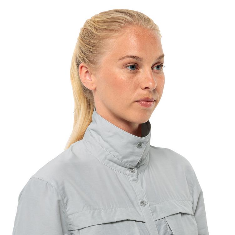 Jack Wolfskin Jack Wolfskin BARRIER L/S SHIRT W Langarmhemd Damen - cool grey - 3 | SportScheck